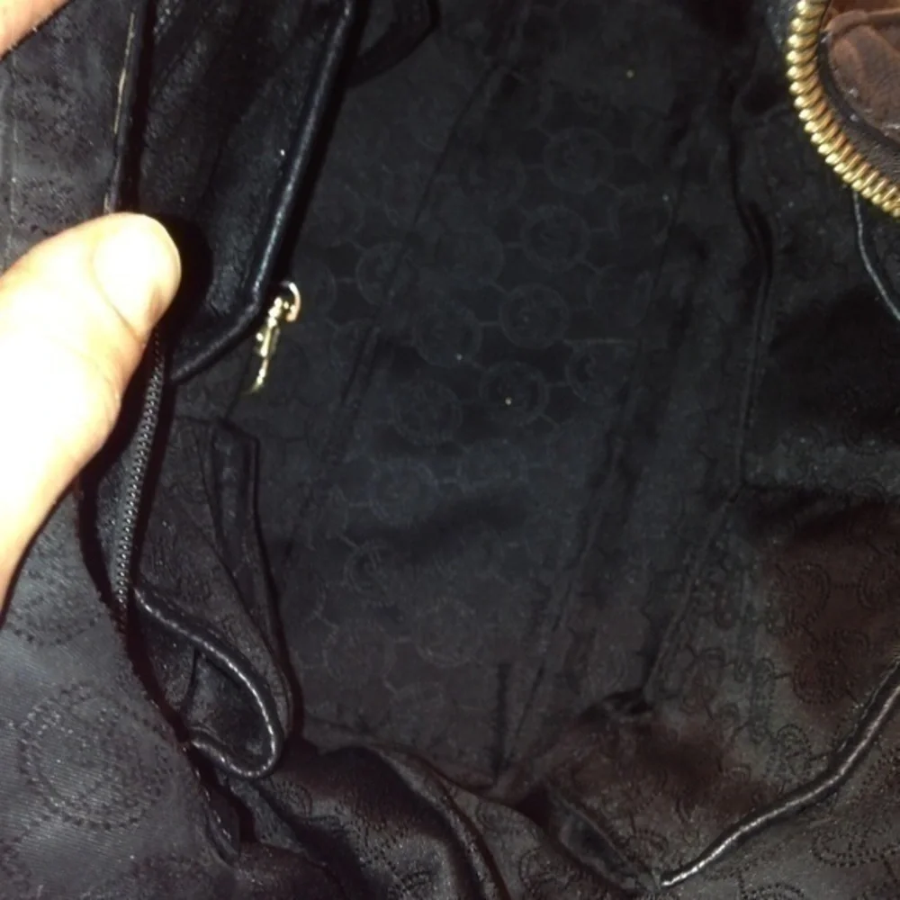 Michael Kors soft black leather shoulder bag